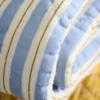 IB LAURSEN Tagesdecke Quilt mit weißen und braunen Streifen