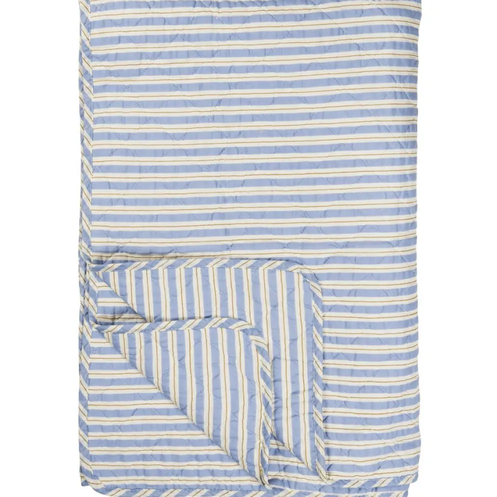 IB LAURSEN Tagesdecke Quilt mit weißen und braunen Streifen
