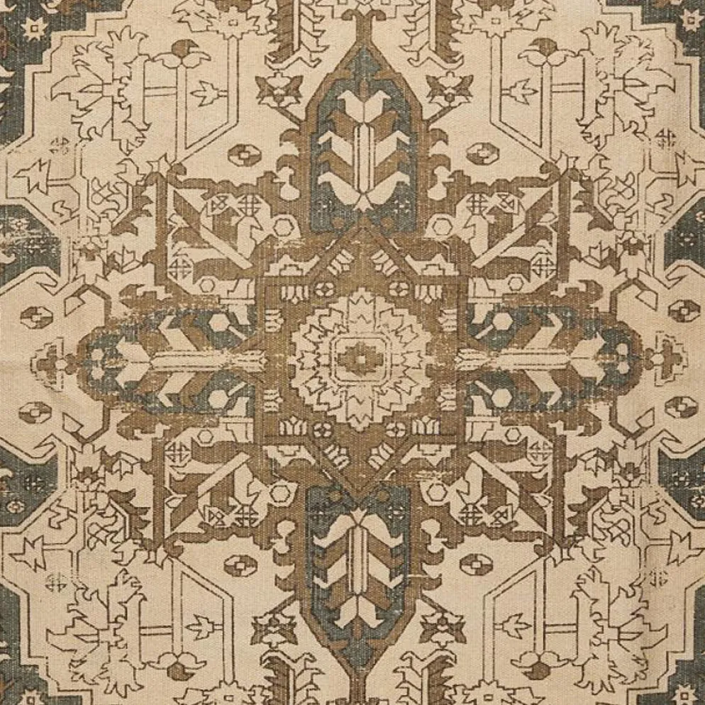 IB LAURSEN Teppich Braun- & Petroltöne 120 x 180 cm