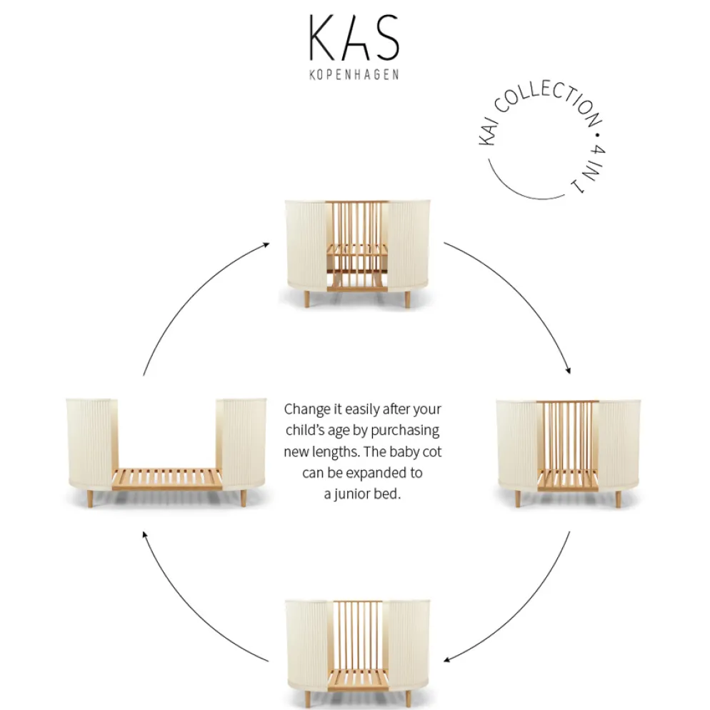 Kas Kopenhagen Babybett Kai White Oak