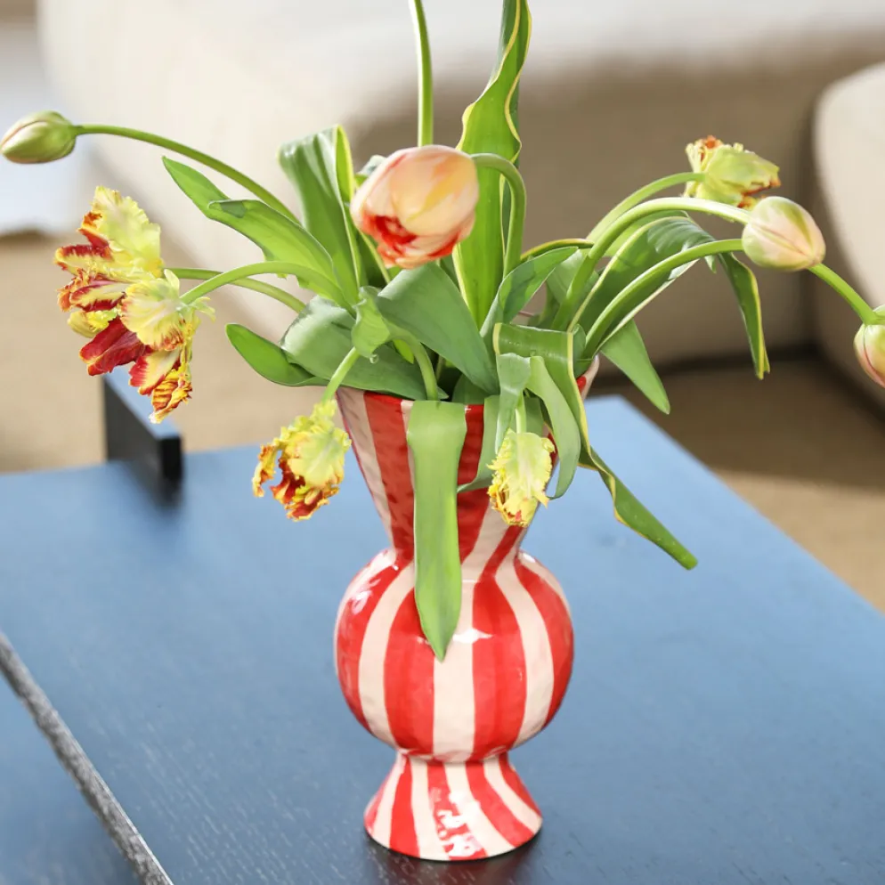 &klevering Vase Rhombic red