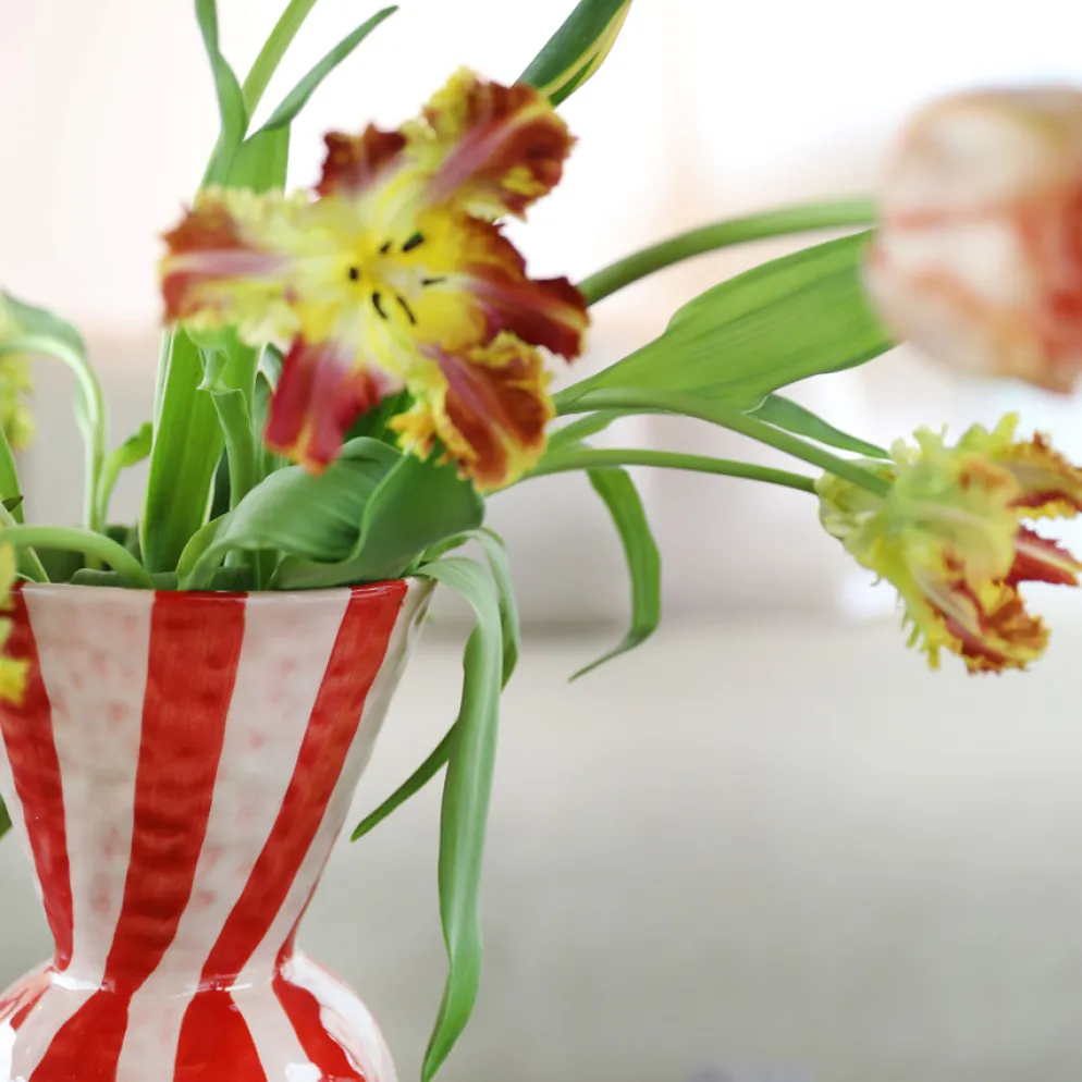 &klevering Vase Rhombic red