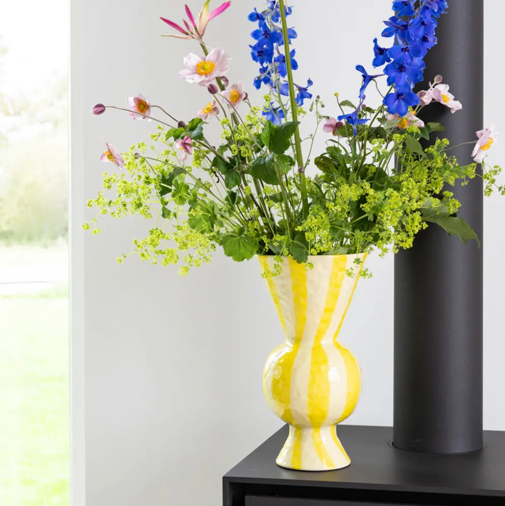 &klevering Vase rhombic yellow