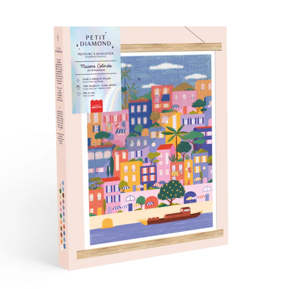 La Petite Épicerie Diamond Painting Set Bunte Häuser