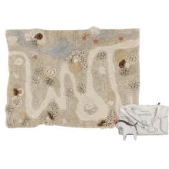 Lorena Canals Spielteppich waschbar Path of Nature inkl. Stofftier