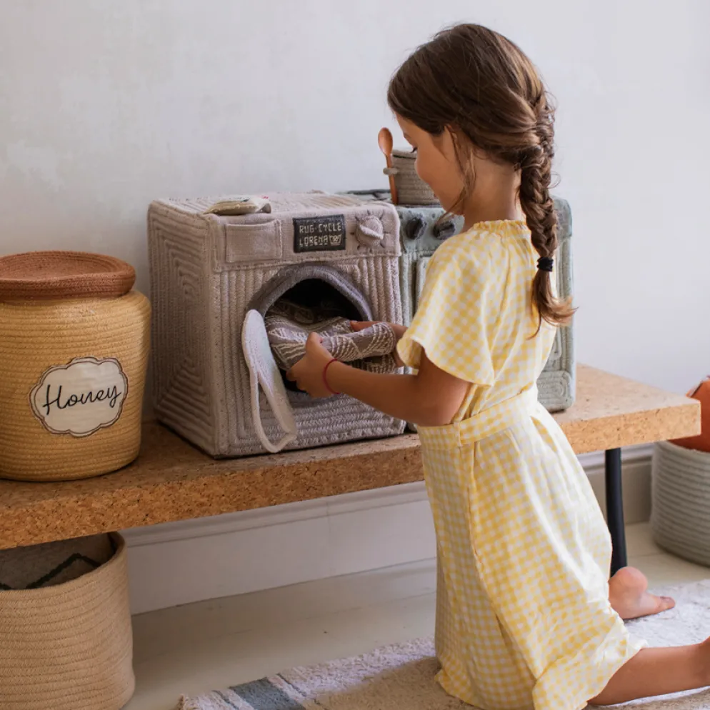 Lorena Canals Spielzeugkorb und Spielset Washing Machine 3-teilig
