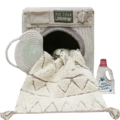 Lorena Canals Spielzeugkorb und Spielset Washing Machine 3-teilig
