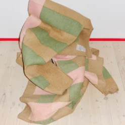 Matias Moellenbach Teppich Jute Green & Pink Stripes