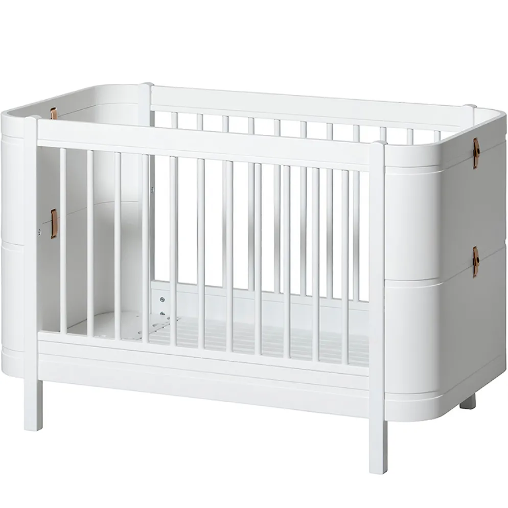 Oliver Furniture Baby- und Kinderbett Wood Mini+ Weiß inkl. Umbauset Juniorbett