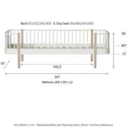 Oliver Furniture Bettsofa Wood Original Eiche