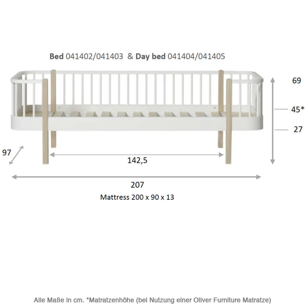 Oliver Furniture Bettsofa Wood Original Eiche