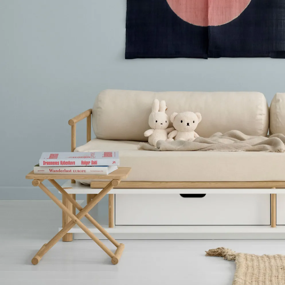 Oliver Furniture Camp Bettsofa 90x180 cm weiß/Eiche
