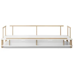 Oliver Furniture Camp Bettsofa 90x180 cm weiß/Eiche