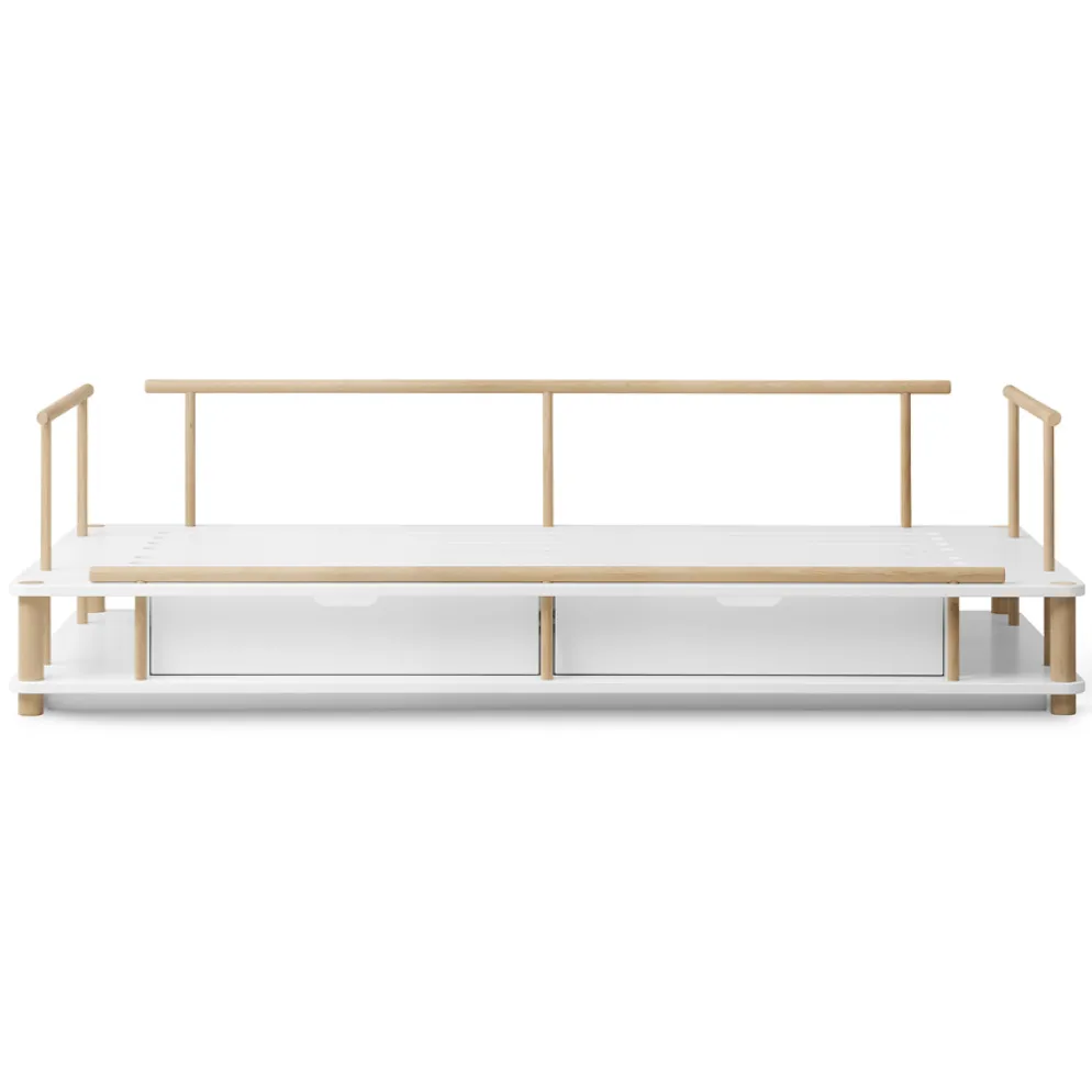 Oliver Furniture Camp Bettsofa 90x180 cm weiß/Eiche