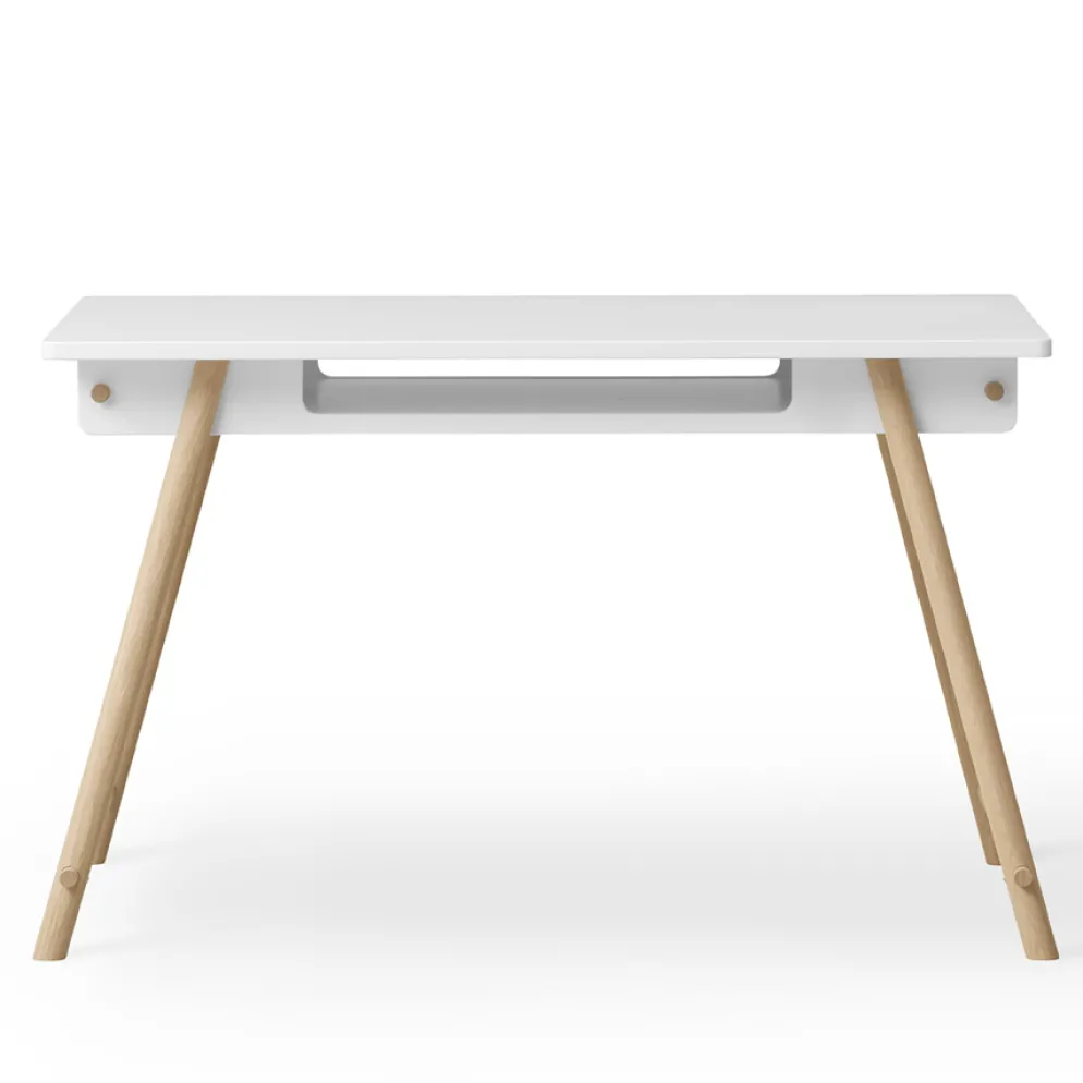 Oliver Furniture Camp Junior Schreibtisch höhenverstellbar weiß/Eiche