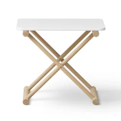 Oliver Furniture Camp Nachttisch niedrig weiß/Eiche