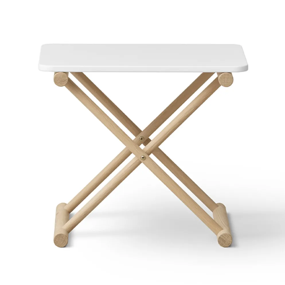 Oliver Furniture Camp Nachttisch niedrig weiß/Eiche