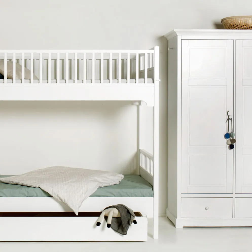 Oliver Furniture Etagenbett Seaside Classic Weiß mit gerader Leiter