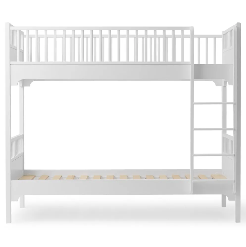 Oliver Furniture Etagenbett Seaside Classic Weiß mit gerader Leiter