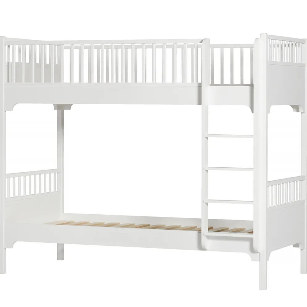 Oliver Furniture Etagenbett Seaside Classic Weiß mit gerader Leiter