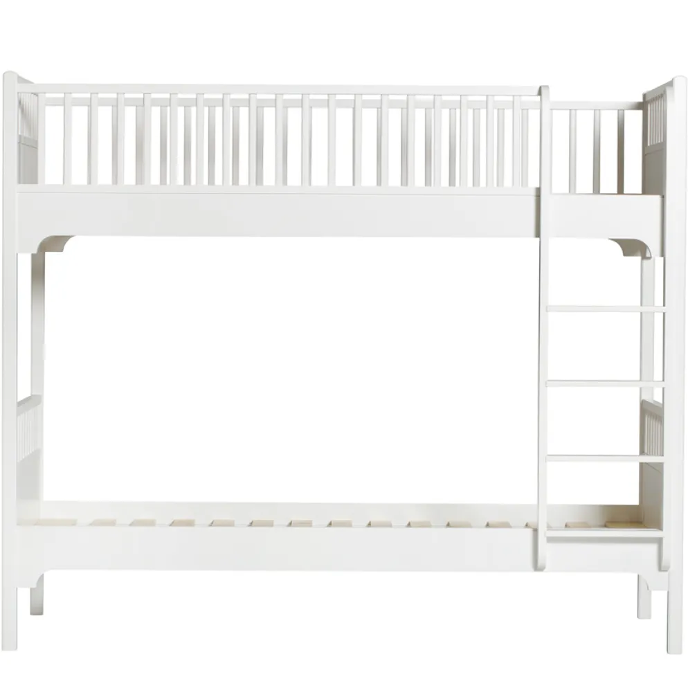 Oliver Furniture Etagenbett Seaside Classic Weiß mit gerader Leiter