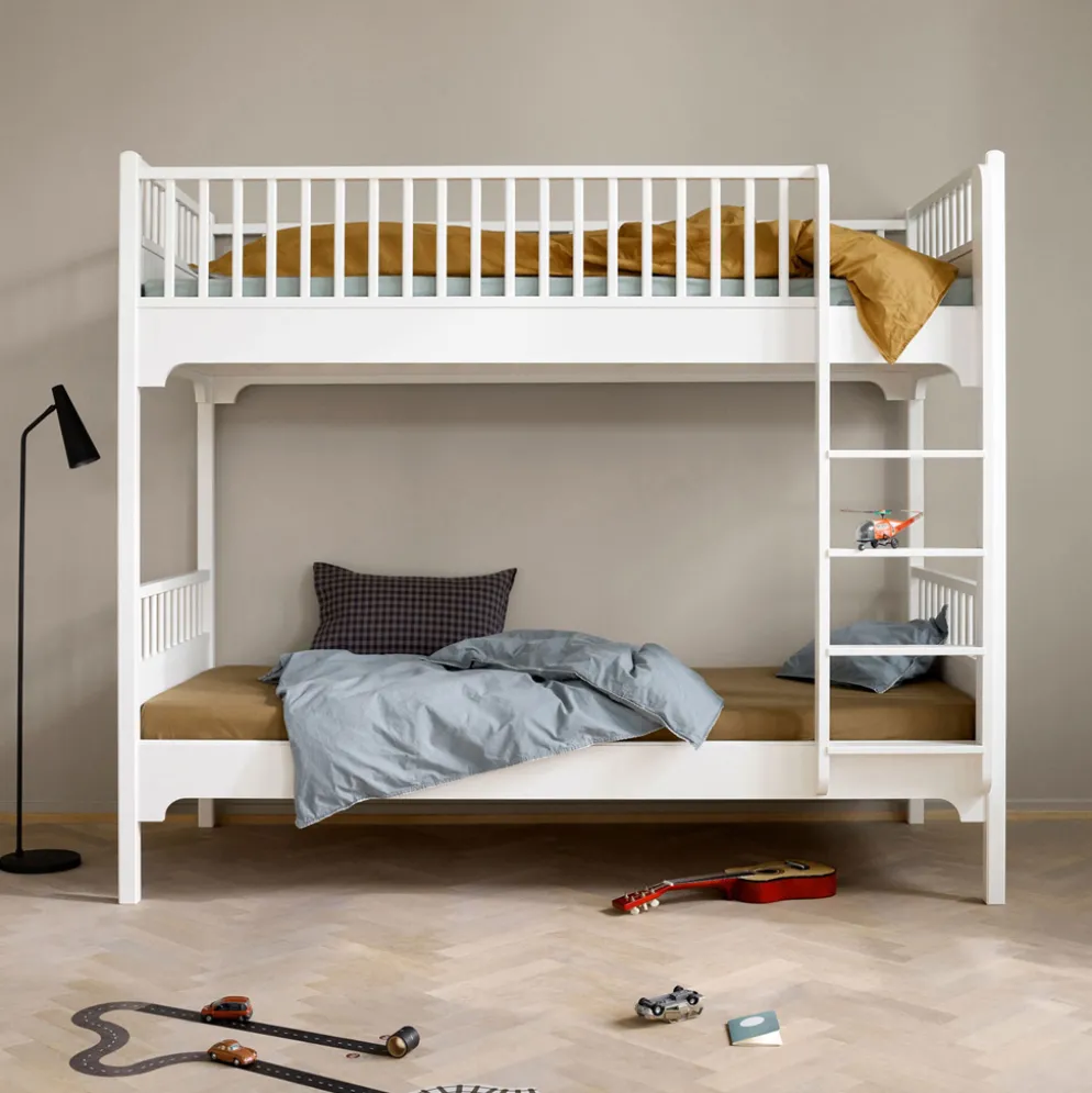 Oliver Furniture Etagenbett Seaside Classic Weiß mit gerader Leiter