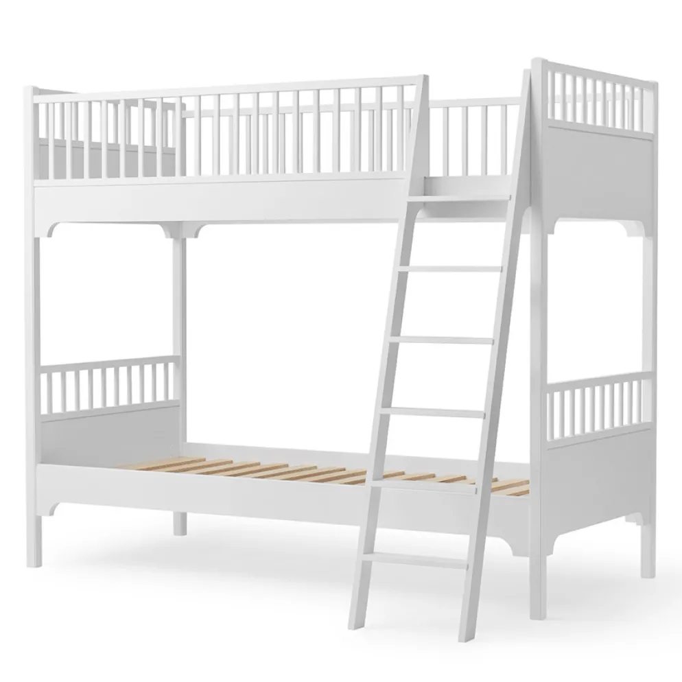 Oliver Furniture Etagenbett Seaside Classic Weiß mit schräger Leiter