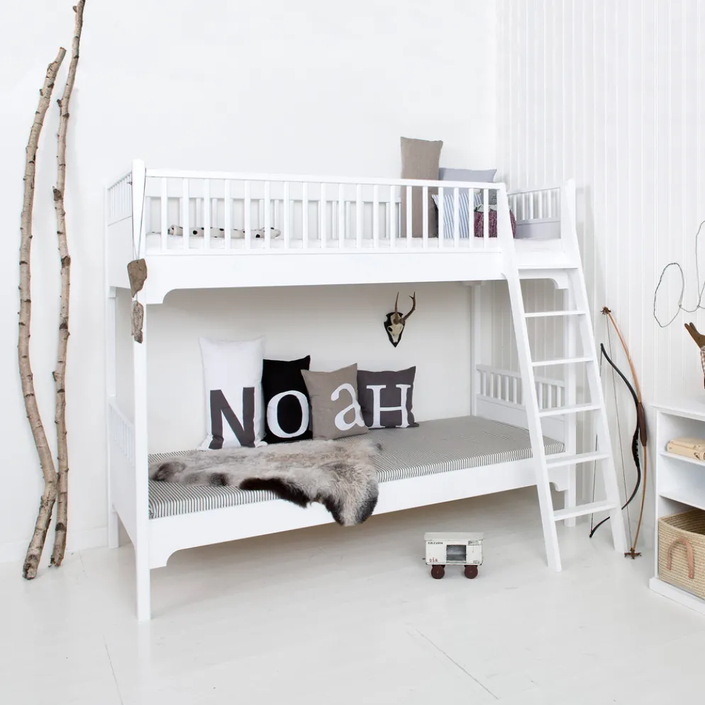 Oliver Furniture Etagenbett Seaside Classic Weiß mit schräger Leiter