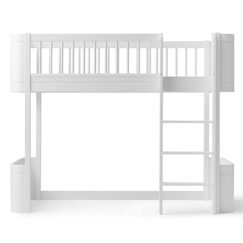 Oliver Furniture halbhohes Hochbett Wood Mini+ Weiß
