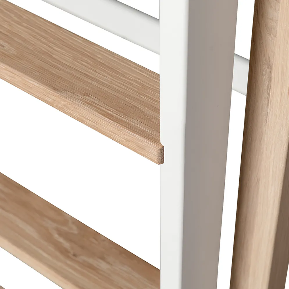 Oliver Furniture halbhohes Hochbett Wood Mini+ Weiß/Eiche