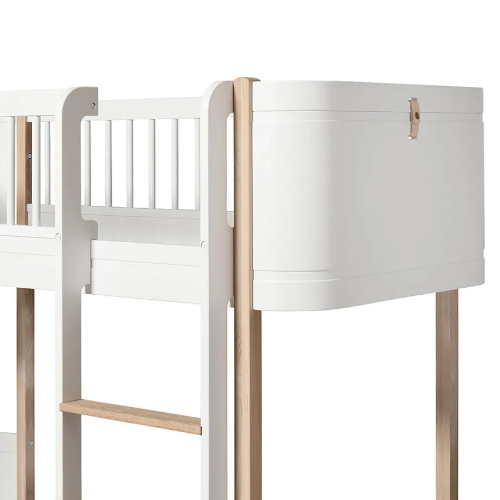 Oliver Furniture halbhohes Hochbett Wood Mini+ Weiß/Eiche