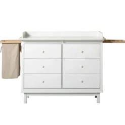 Oliver Furniture Seaside Wickelkommode 6 Schubladen Weiß
