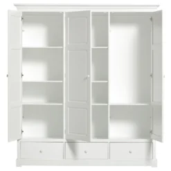 Oliver Furniture 3-türiger Kleiderschrank Weiß Hoch - Sofort Lieferbar!