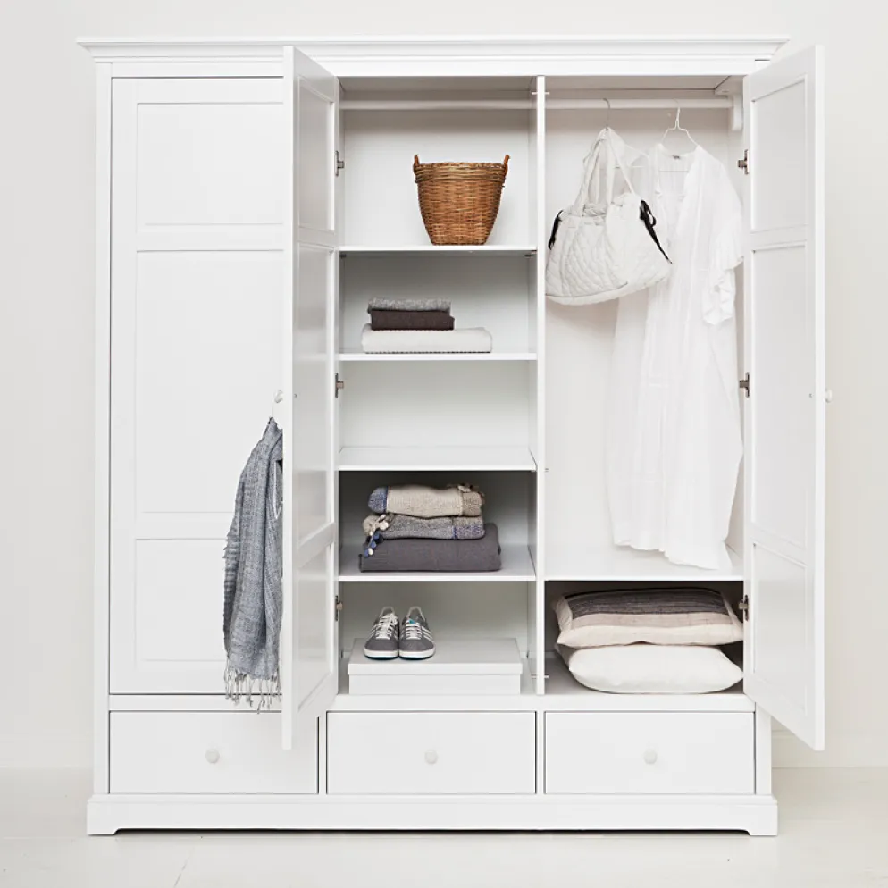 Oliver Furniture 3-türiger Kleiderschrank Weiß Hoch - Sofort Lieferbar!