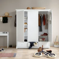 Oliver Furniture 3-türiger Kleiderschrank Weiß Hoch - Sofort Lieferbar!