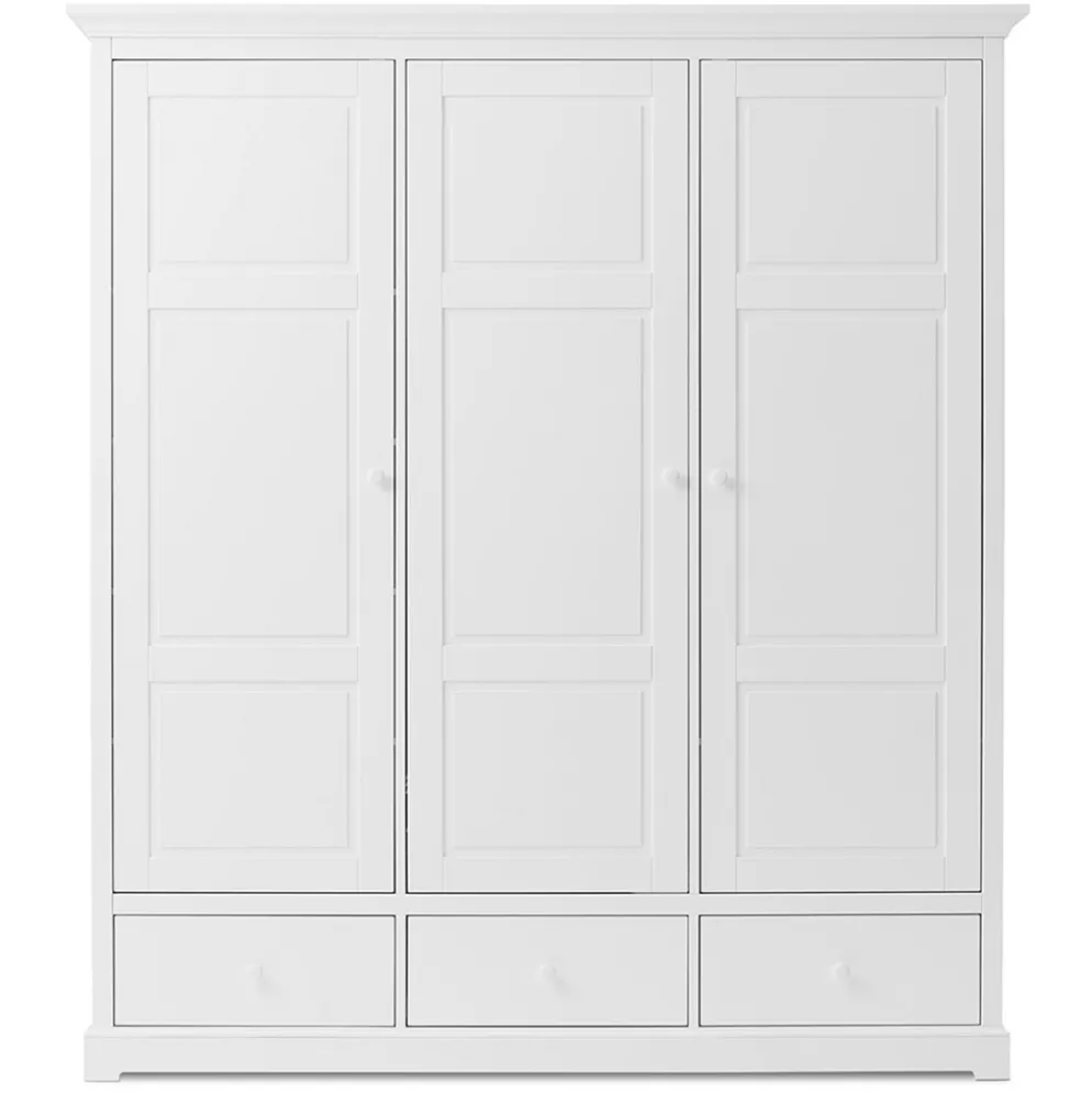 Oliver Furniture 3-türiger Kleiderschrank Weiß Hoch - Sofort Lieferbar!