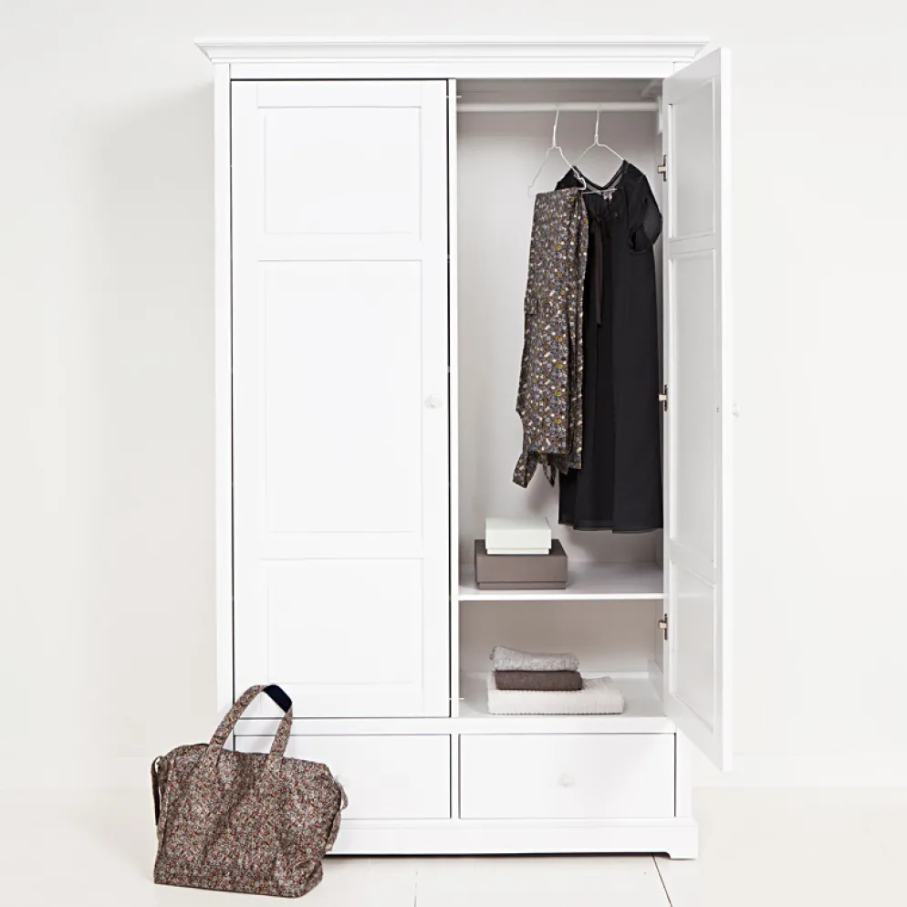 Oliver Furniture 2-türiger Kleiderschrank Weiß Hoch