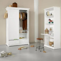 Oliver Furniture 2-türiger Kleiderschrank Weiß Hoch