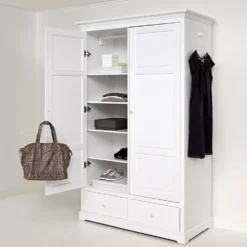 Oliver Furniture 2-türiger Kleiderschrank Weiß Hoch