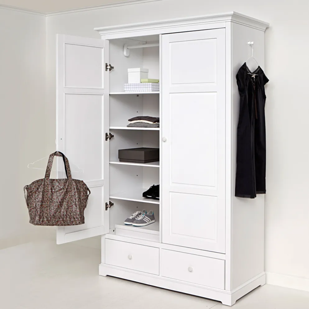Oliver Furniture 2-türiger Kleiderschrank Weiß Hoch