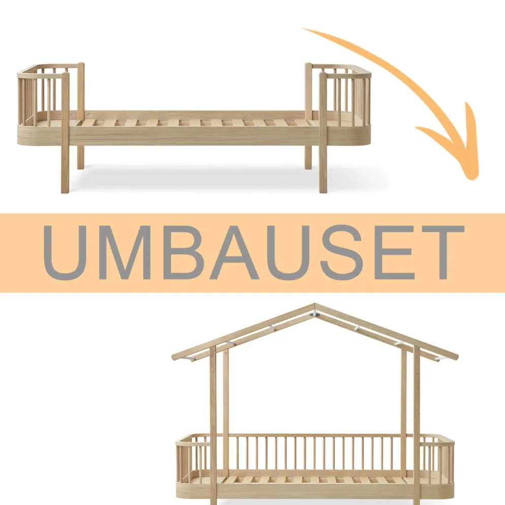 Oliver Furniture Umbauset Wood Original Einzelbett zum Hausbett Eiche