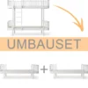 Oliver Furniture Umbauset Wood Original Etagenbett zu 2 Einzelbetten Weiß