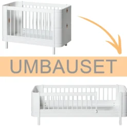 Oliver Furniture Umbauset Wood Mini+ Babybett zum Juniorbett Weiß