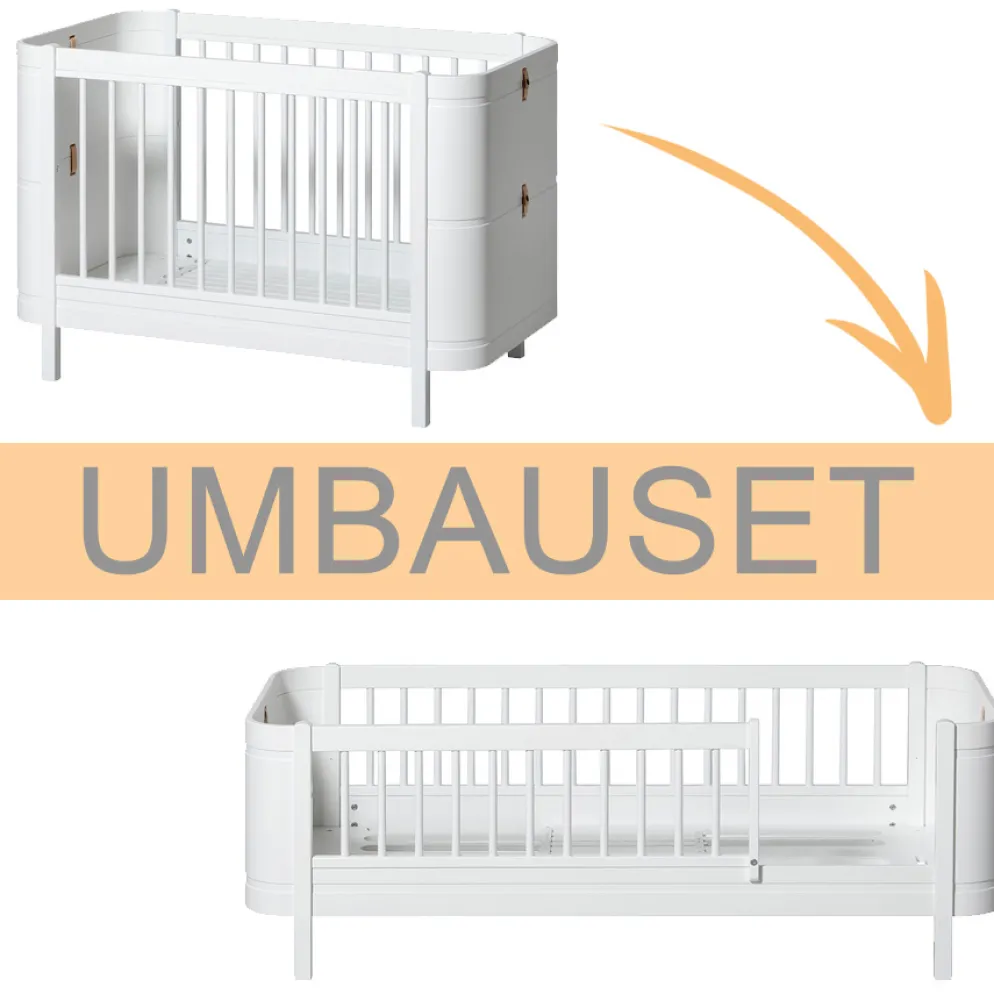 Oliver Furniture Umbauset Wood Mini+ Babybett zum Juniorbett Weiß