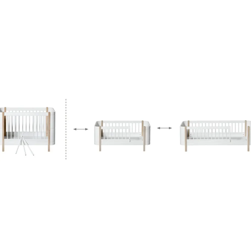Oliver Furniture Umbauset Wood Mini+ Babybett zum Juniorbett Weiß