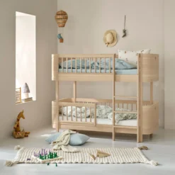 Oliver Furniture Umbauset Wood Mini+ halbhohes Hochbett zum halbhohen Etagenbett Eiche