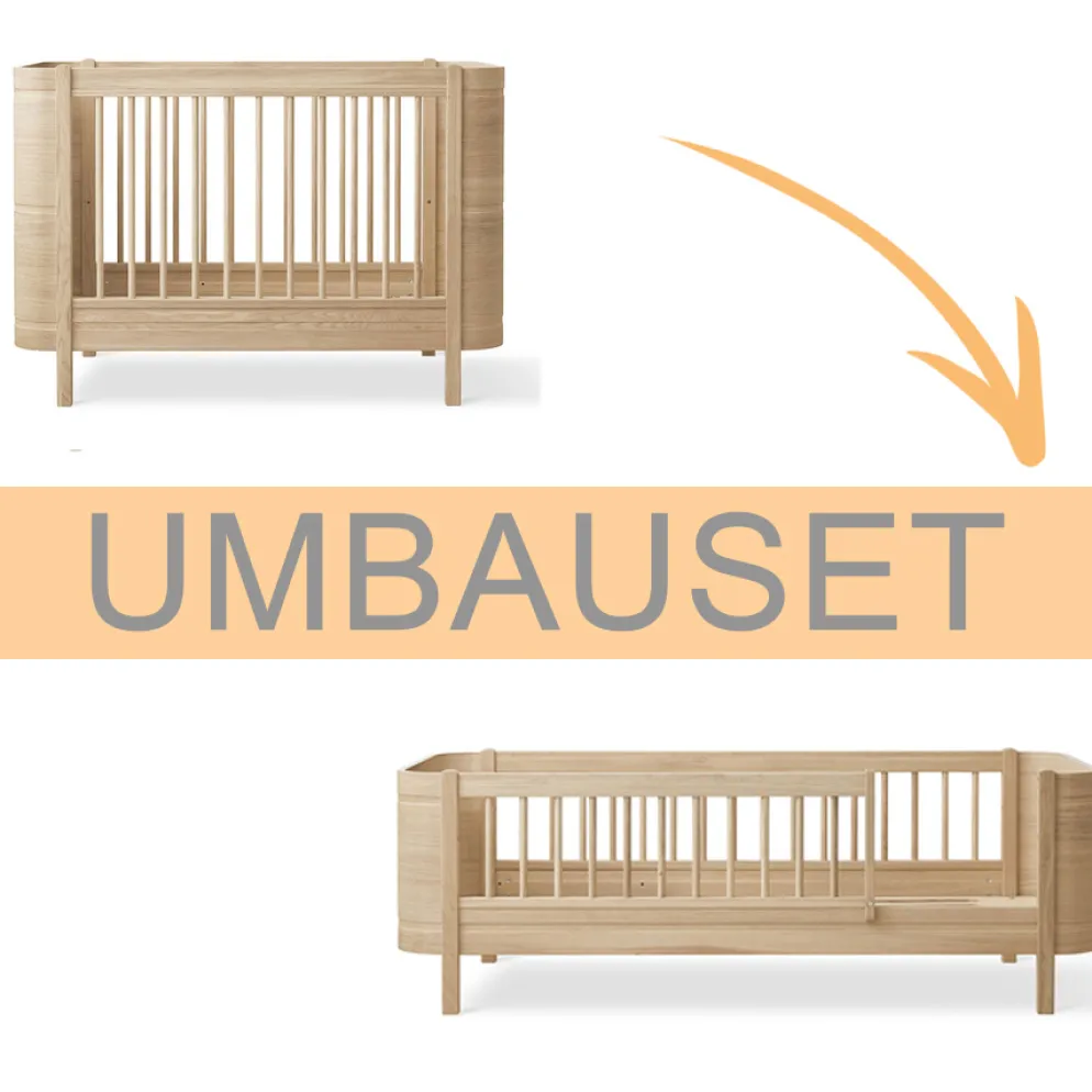 Oliver Furniture Umbauset Wood Mini+ Juniorbett Ergänzung f. Wood Mini+ Babybett Eiche