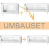 Oliver Furniture Umbauset Wood Mini+ Basic und Geschwisterset zu 2 Juniorbetten Weiß