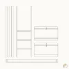 Oliver Furniture Umbauset Wood Mini+ Juniorbett zum halbhohen Hochbett Weiß/Eiche