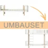 Oliver Furniture Umbauset Wood Original Einzelbett/Juniorbett zum Etagenbett, weiß/Eiche